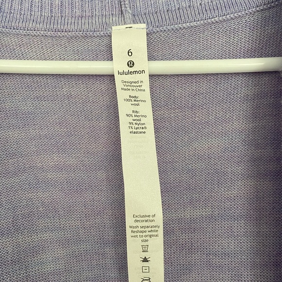 Lululemon Sit in Lotus wrap 100% merino wool - Picture 2 of 3